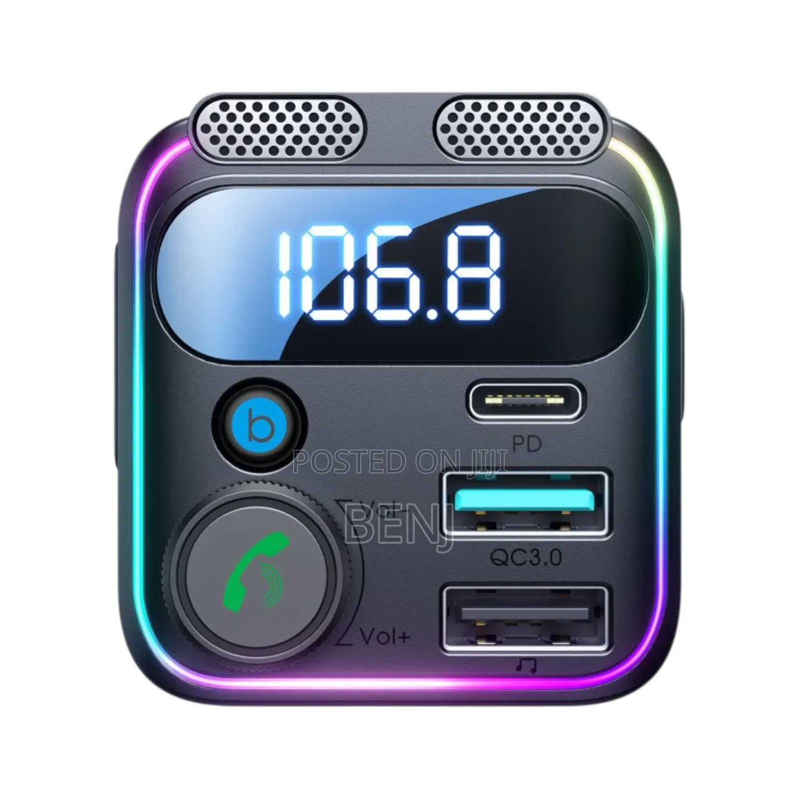 Joyroom Jr-Ccb01 Dual Mic Fm Transmitter | 48w Fast Charging