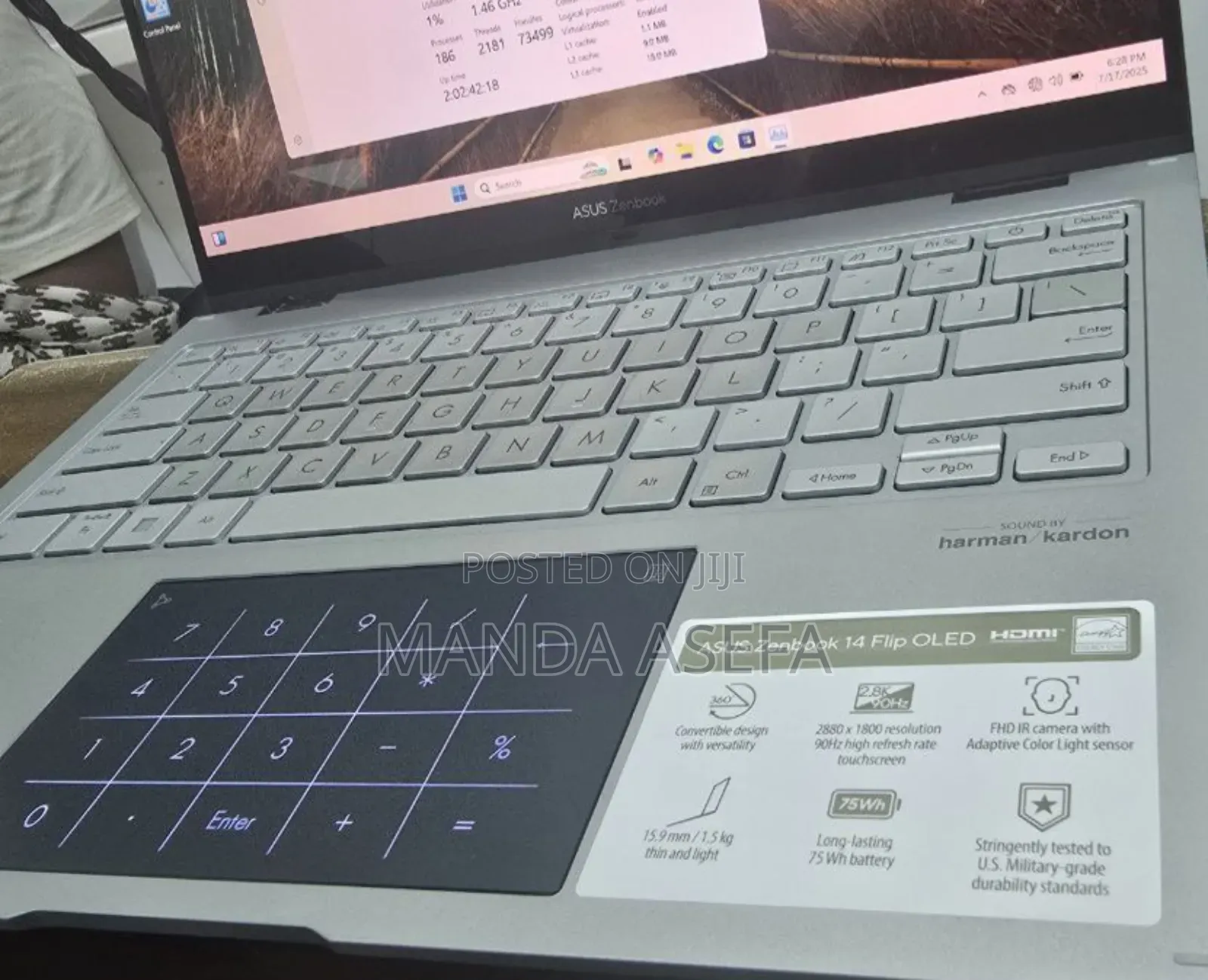 New Laptop Asus ZenBook Flip 14 UX461UA 16GB Intel Core I5 SSD 1T