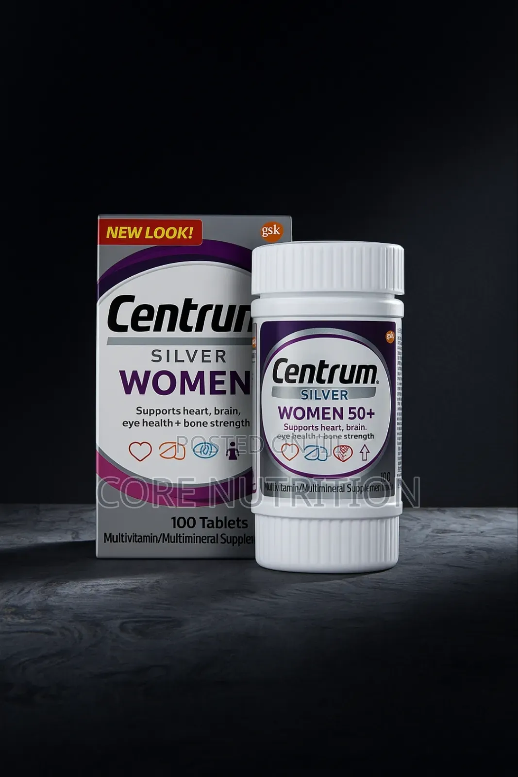 Centrum Silver , Multivitamin 50+ for Women , 100 Tablets