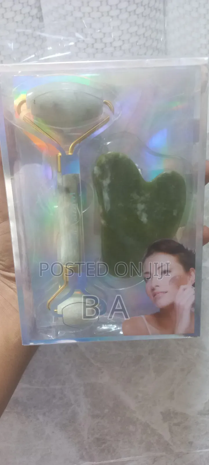 Gua Sha With Jade Stone Face Massager Roller Original