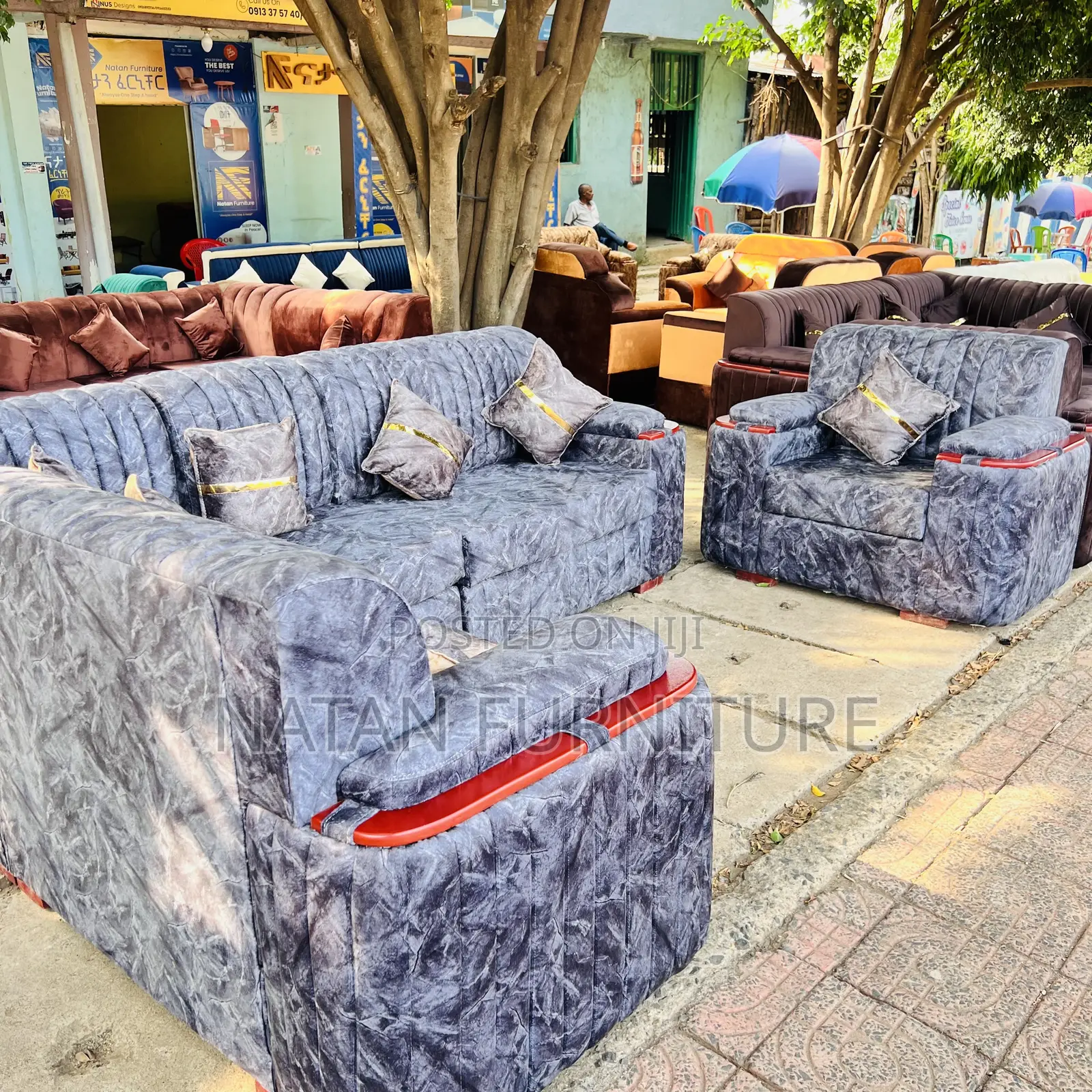 Maled Foam Sponge Hd#1 L Shaped Corner Sofa With Wooden Made