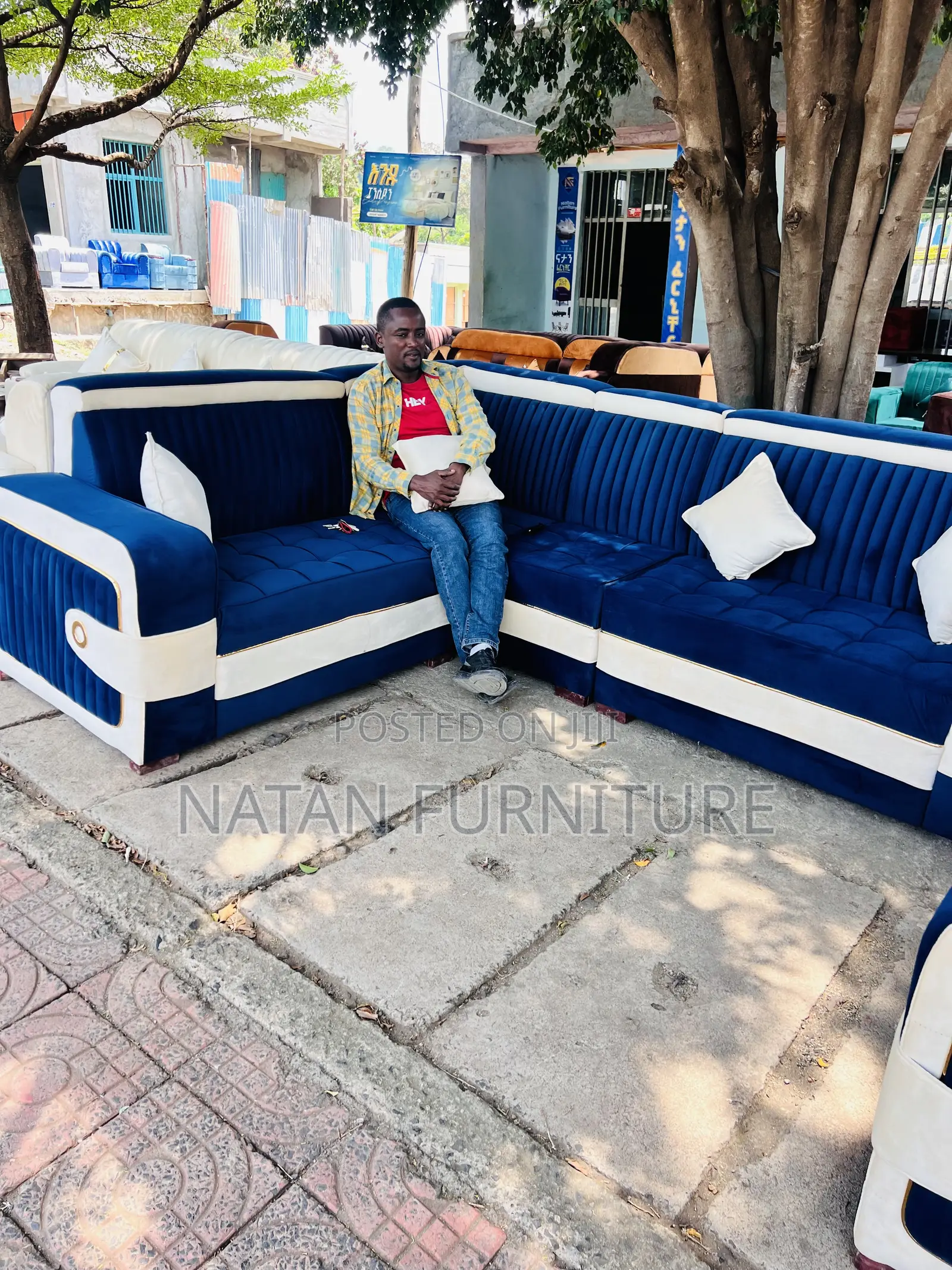 ማለዳsponge Hd#1corner Lshape Full Set Sofa With High Quality