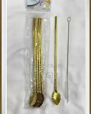 Photo - 6pcs Reusable Stainless Steel Straws