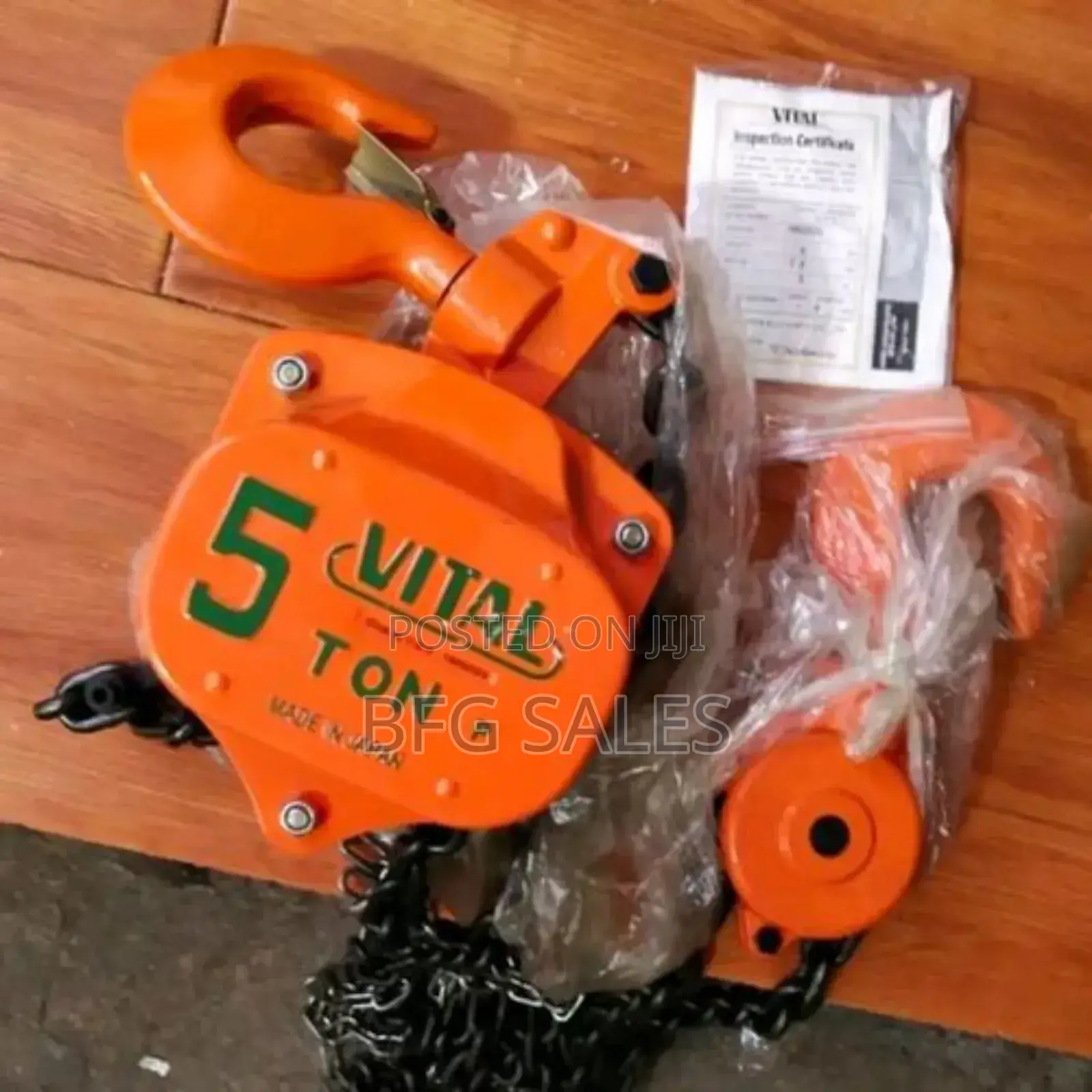 Vital 5 Ton X 3m Mechanical Chain Block(ባራንኮ)-Japan