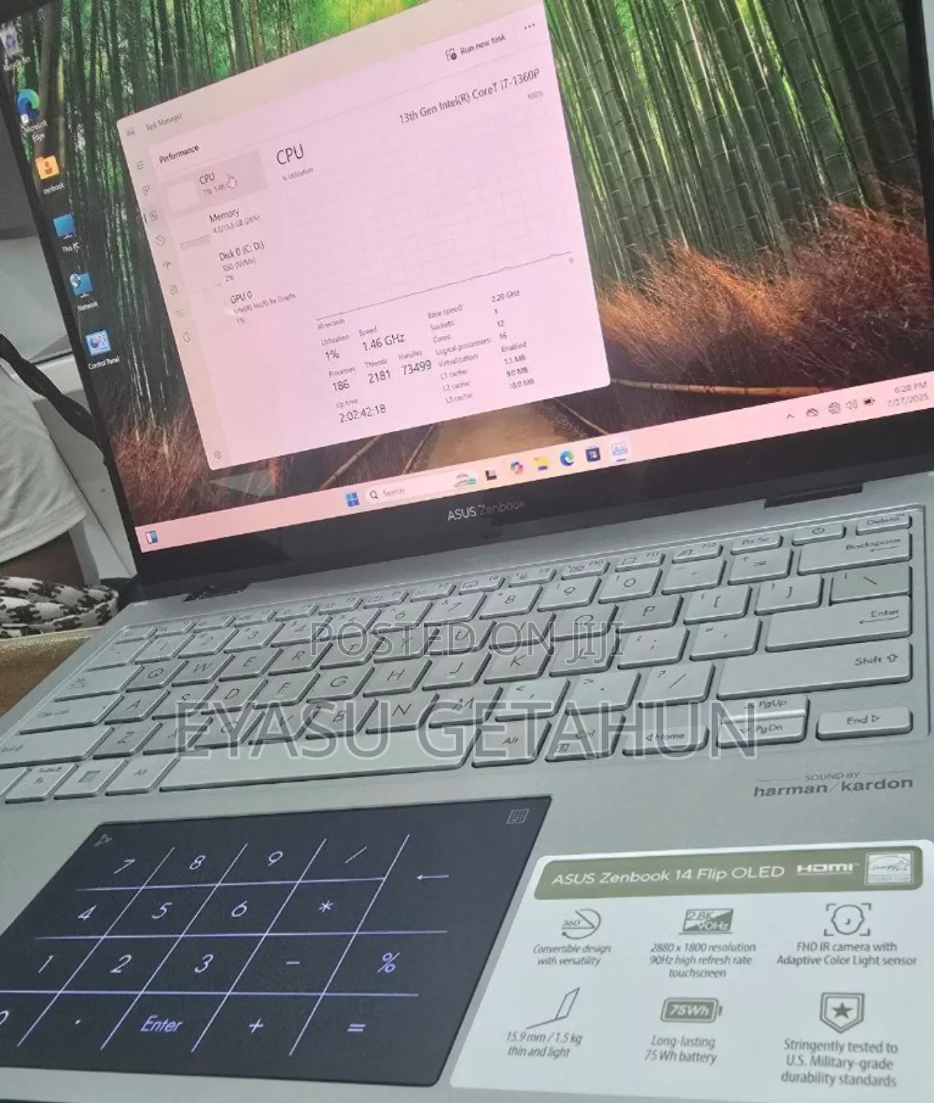 New Laptop Asus Zenbook 14 UX434 16GB Intel Core I5 SSD 1T