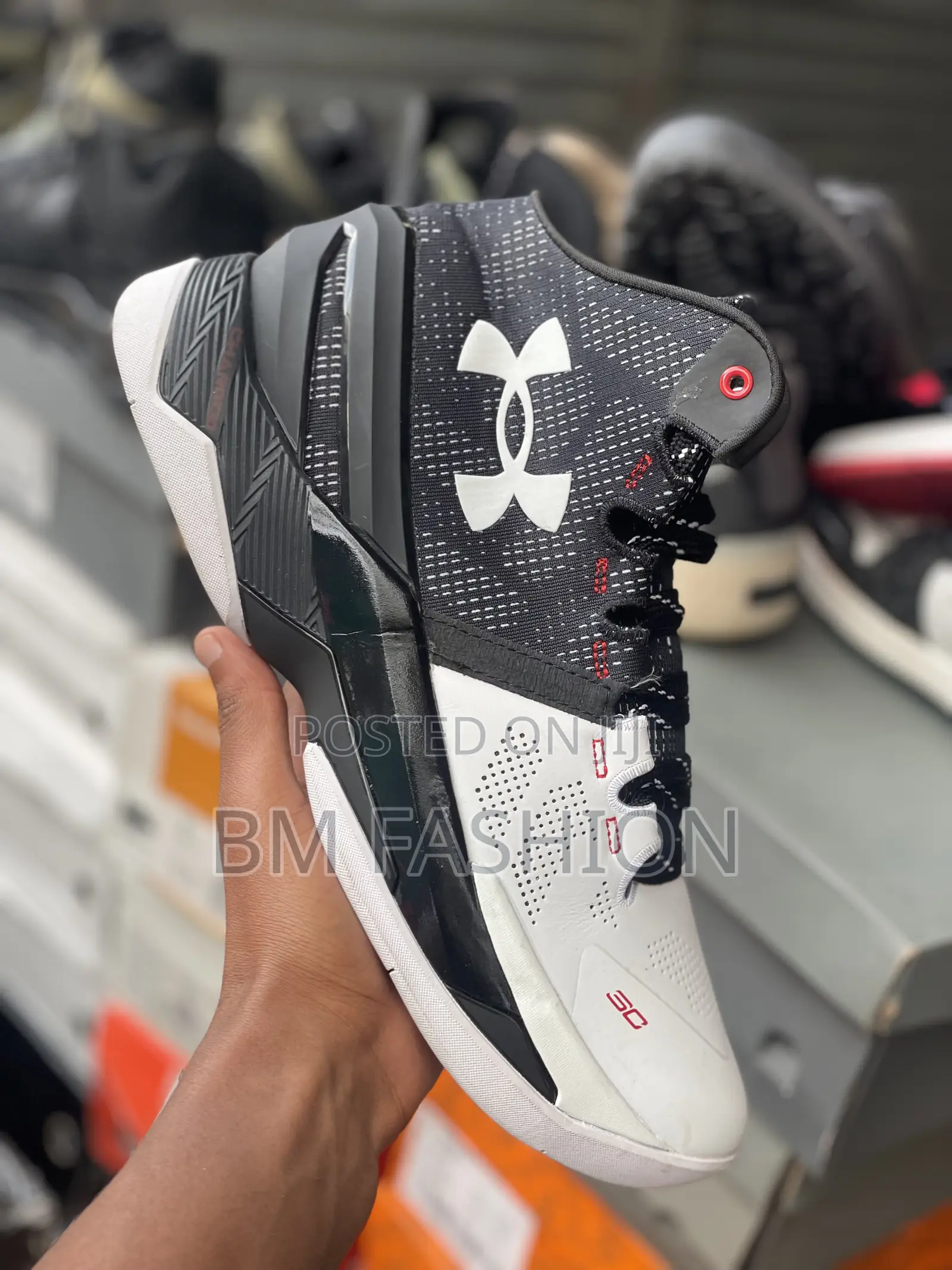 Under Armour 3d Curry 1 White and Black