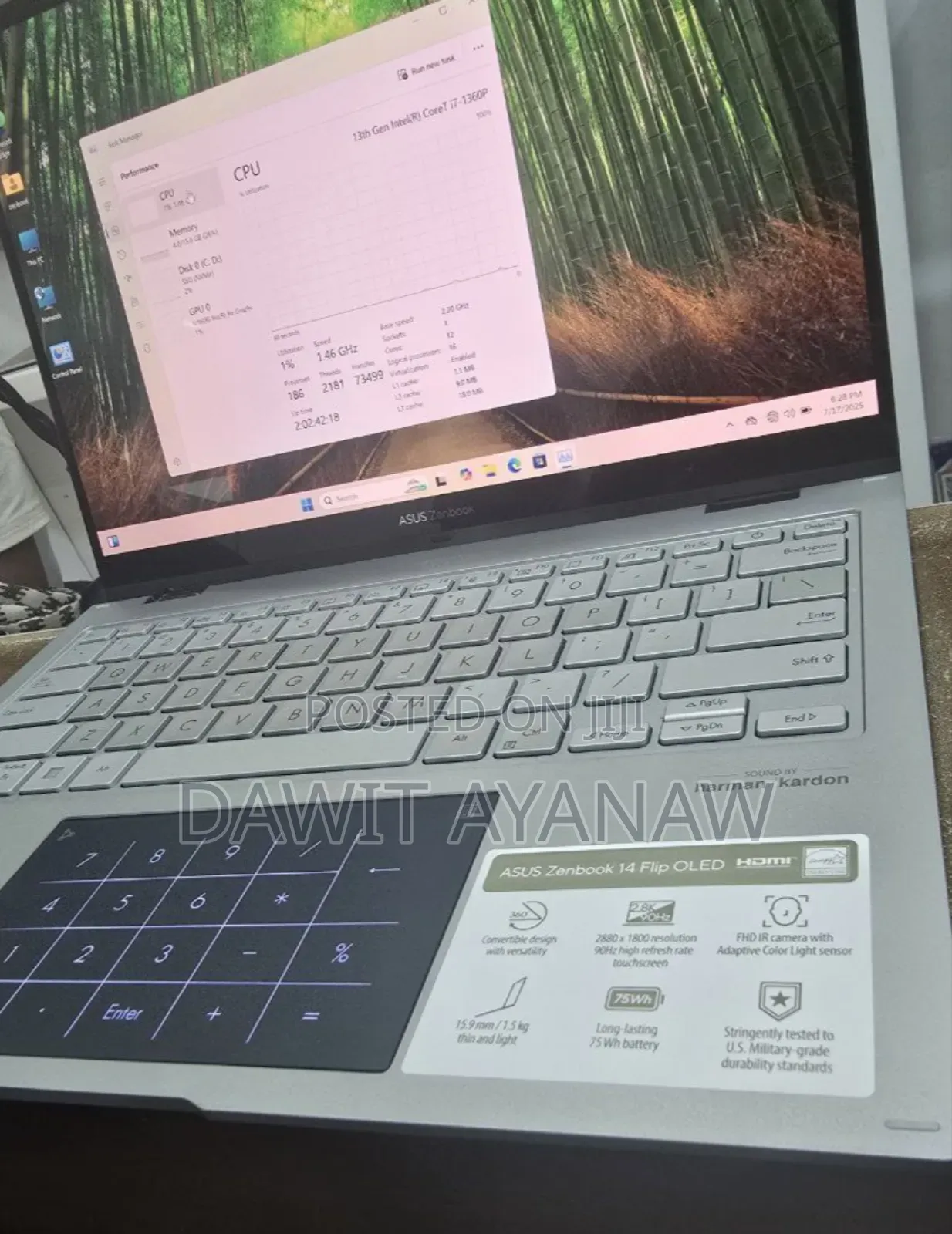 New Laptop Asus ZenBook Flip UX360CA 16GB Intel Core I5 SSD 1T