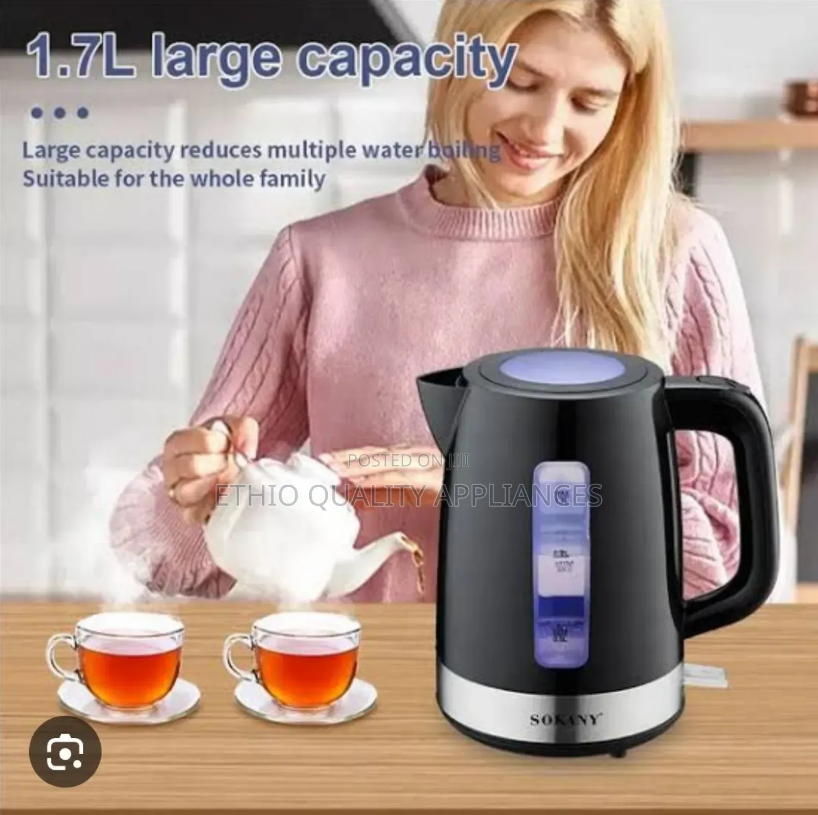  Sokany Electric Kettle