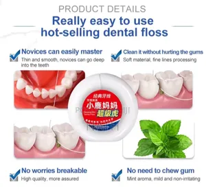 Fawnmum 50m Portable Waxed Dental Floss Roll