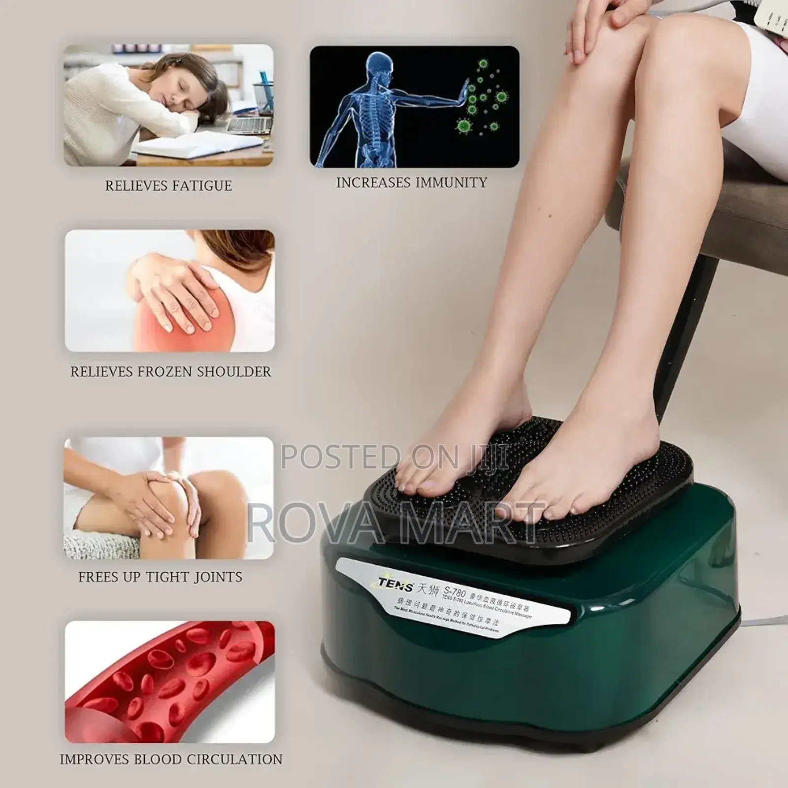 Foot and Leg Circulation Booster With Tens Technology