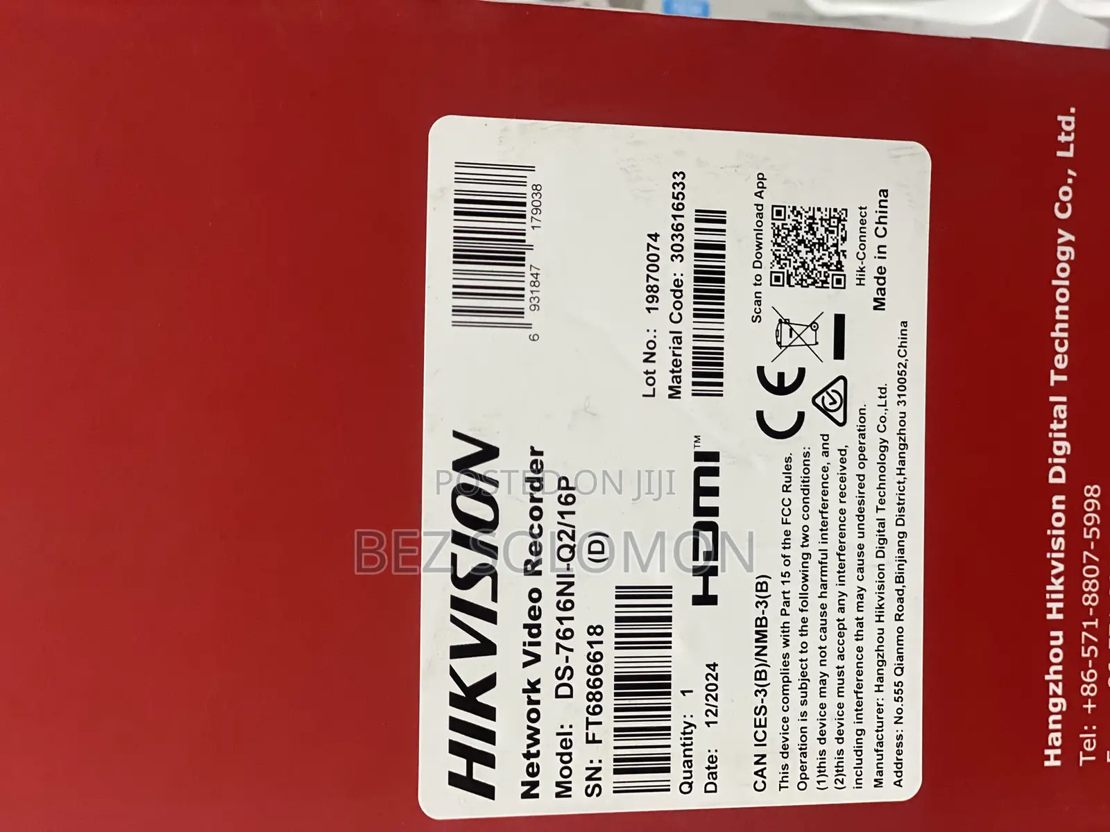 Hikvision Poe NVR 16 Channel