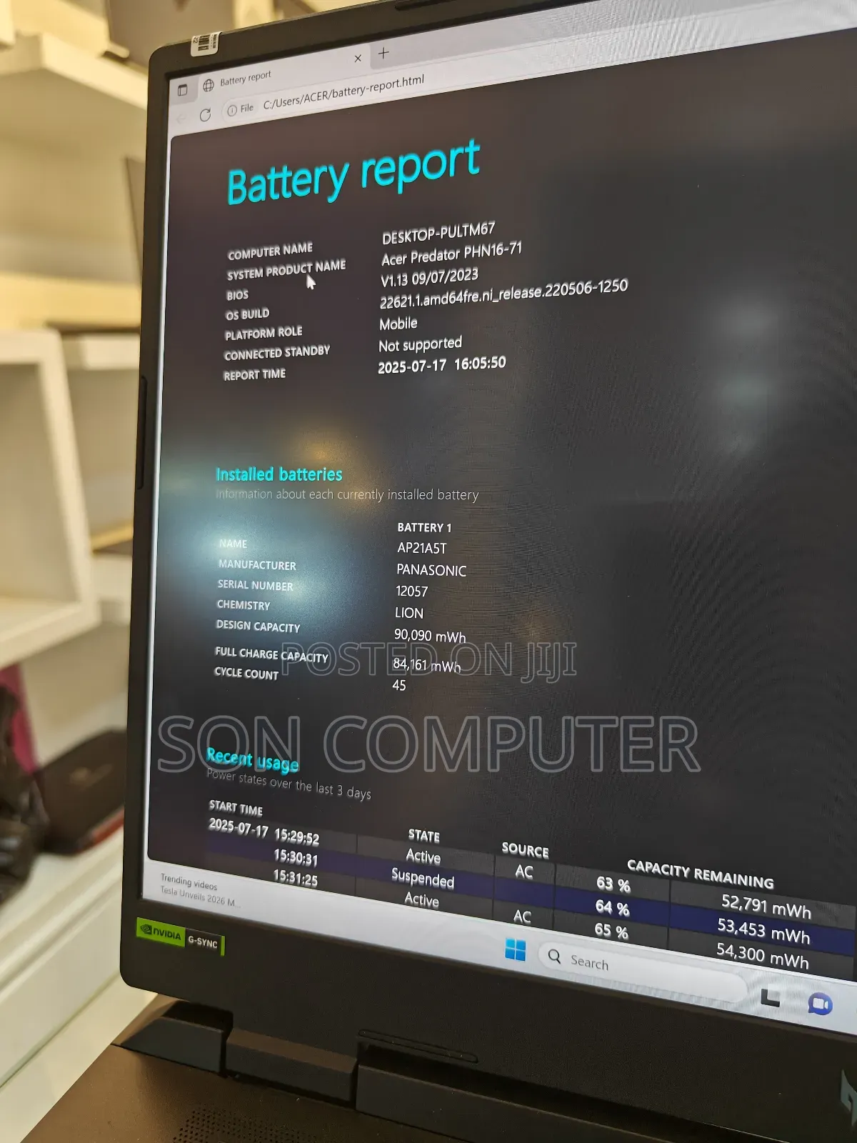 New Laptop Acer Predator Helios 300 16GB Intel Core I9 SSD 1T