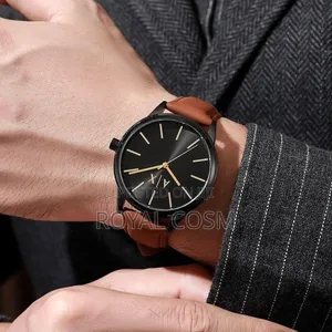 Armani Exchange Leather Strap Men's Watches