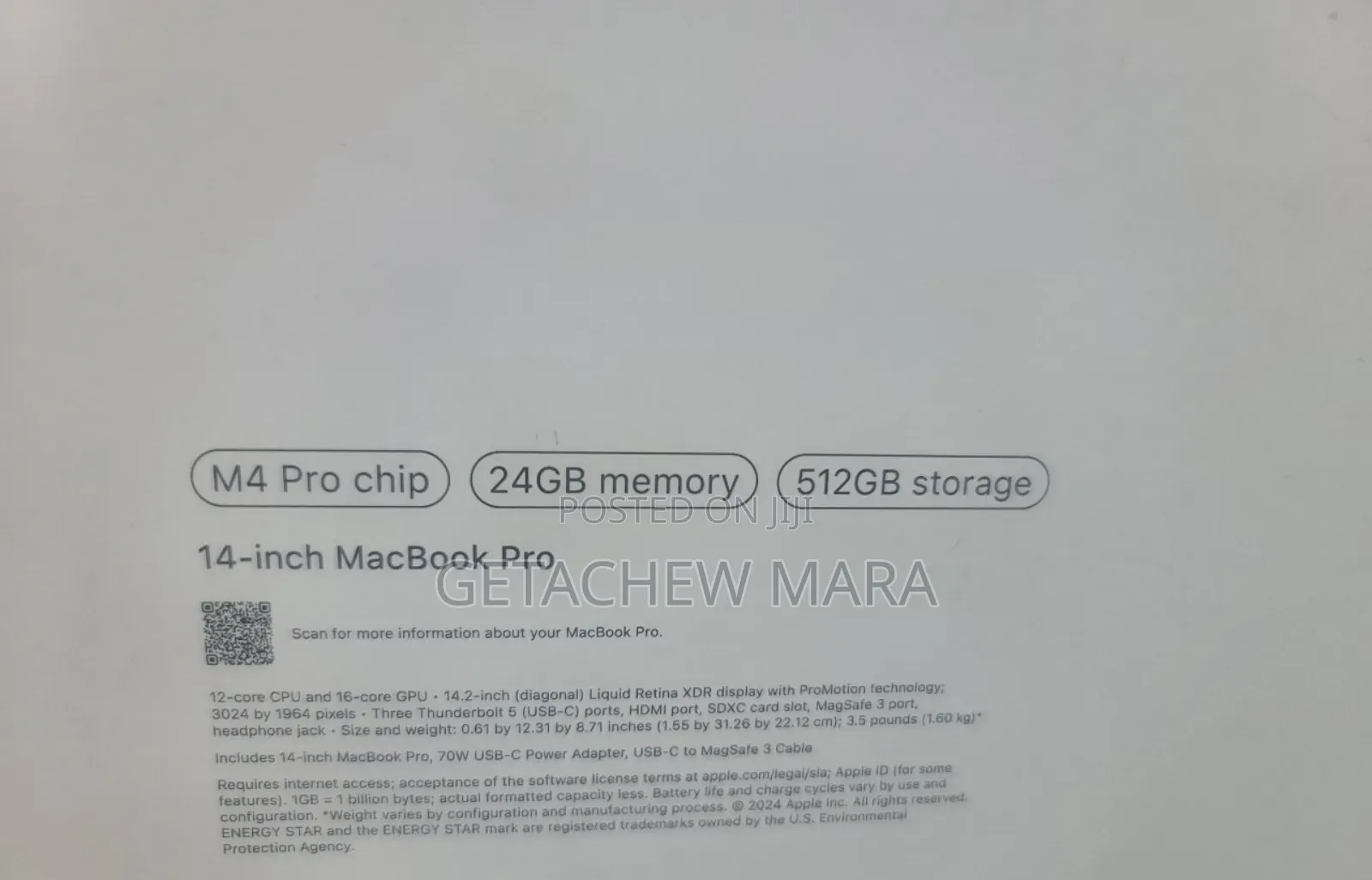 New Laptop Apple MacBook Pro M1 24GB Intel Core I5 SSD 512GB