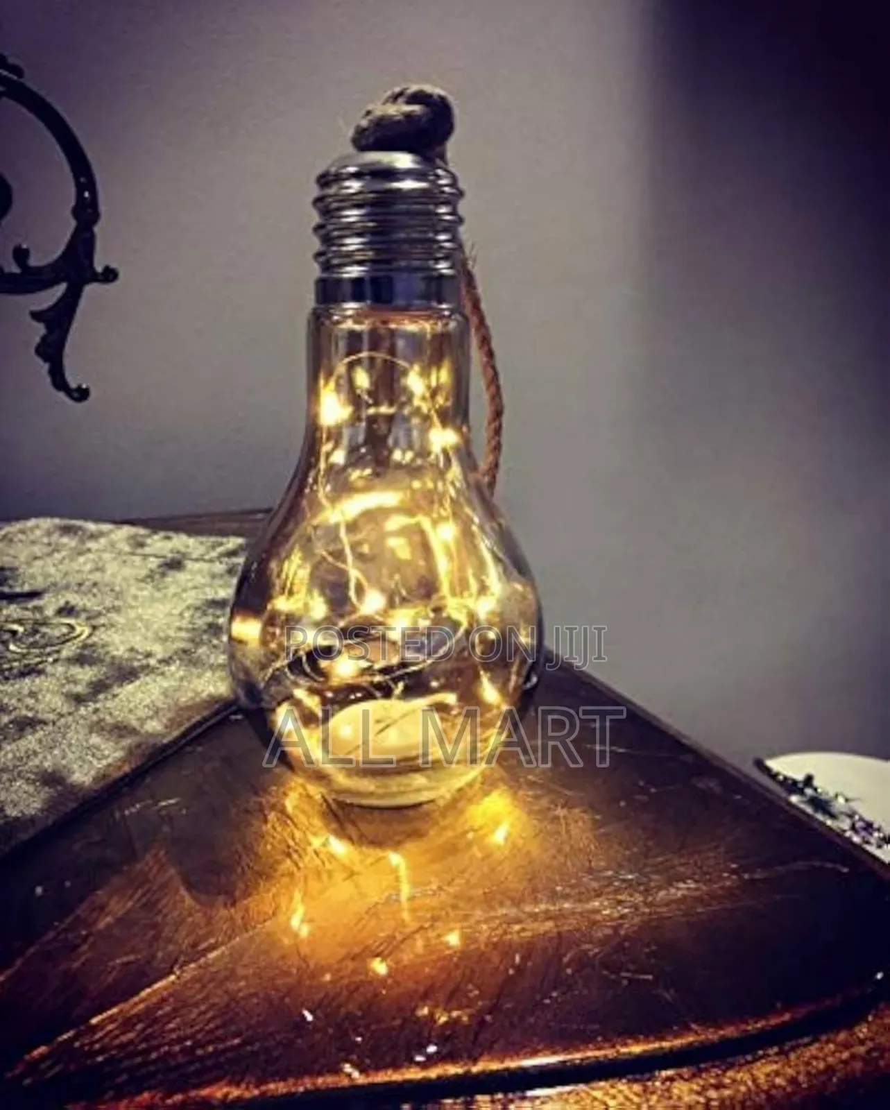 Hanging Bulb With Fairy Lights