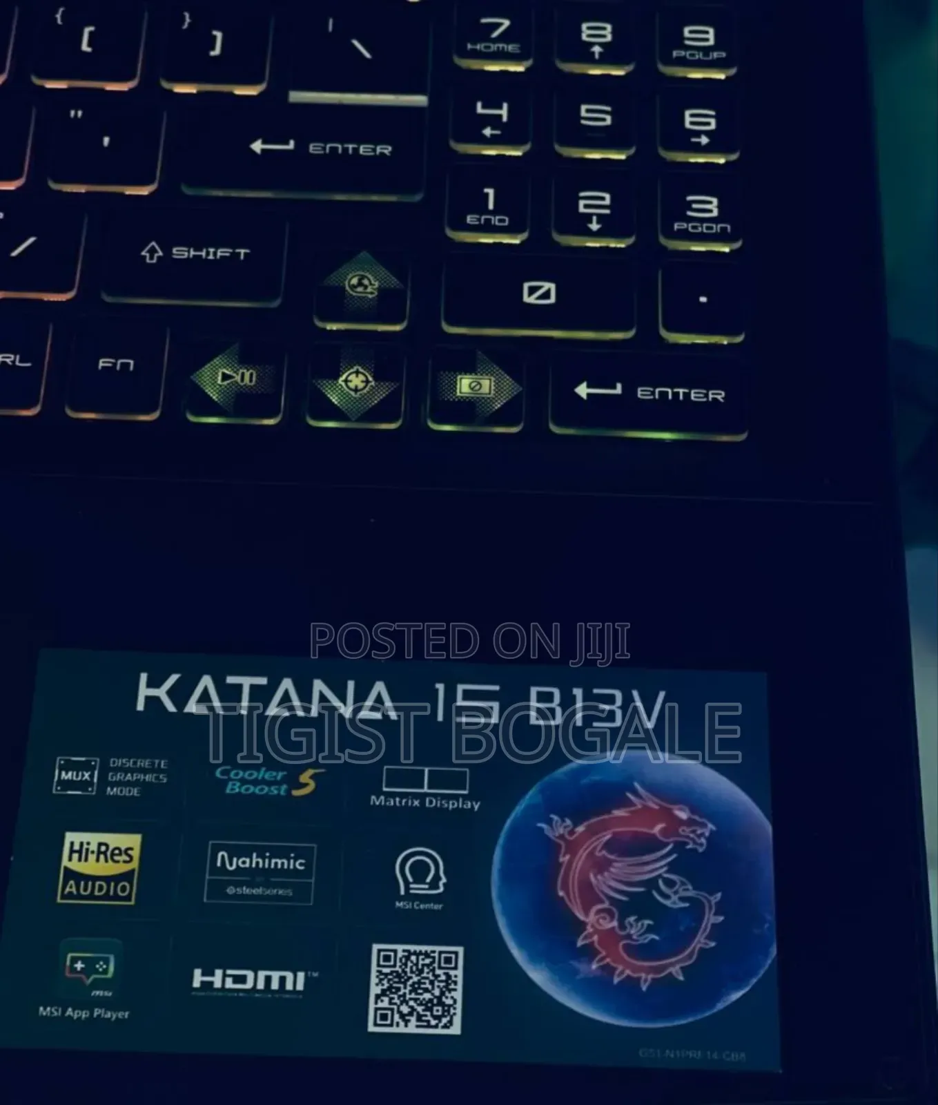 New Laptop MSI Katana GF66 16GB Intel Core I7 SSD 1T