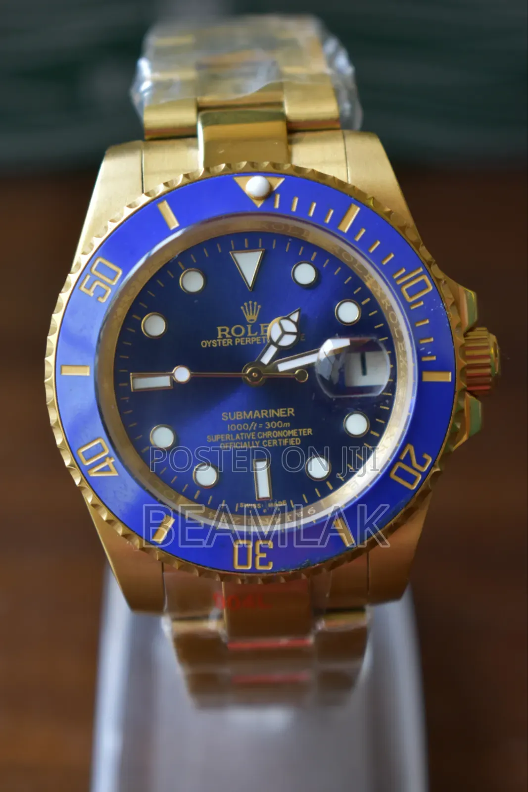 Rolex Yellow Gold 40mm Submariner Blue Dial 116618lb Minty
