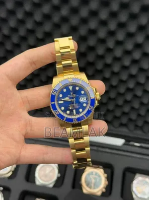 Rolex Yellow Gold 40mm Submariner Blue Dial 116618lb Minty