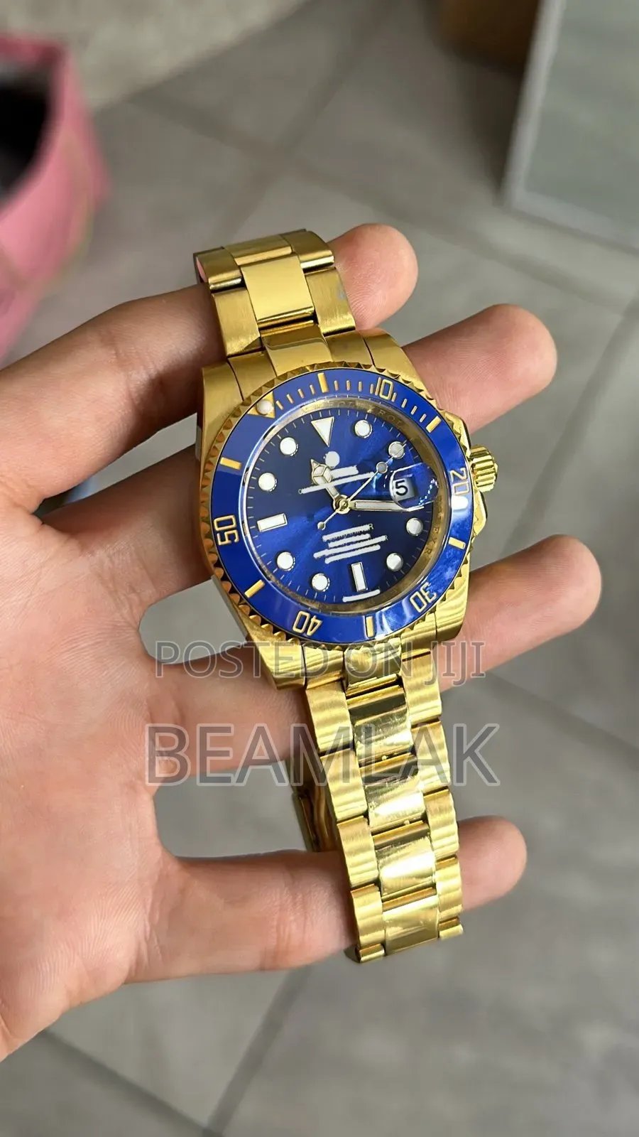Rolex Yellow Gold 40mm Submariner Blue Dial 116618lb Minty