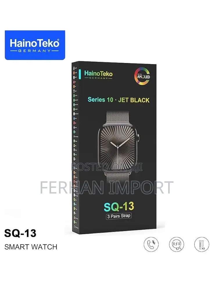 Haino Teko Sq-13 Smartwatch, Series 10, in Jet Black