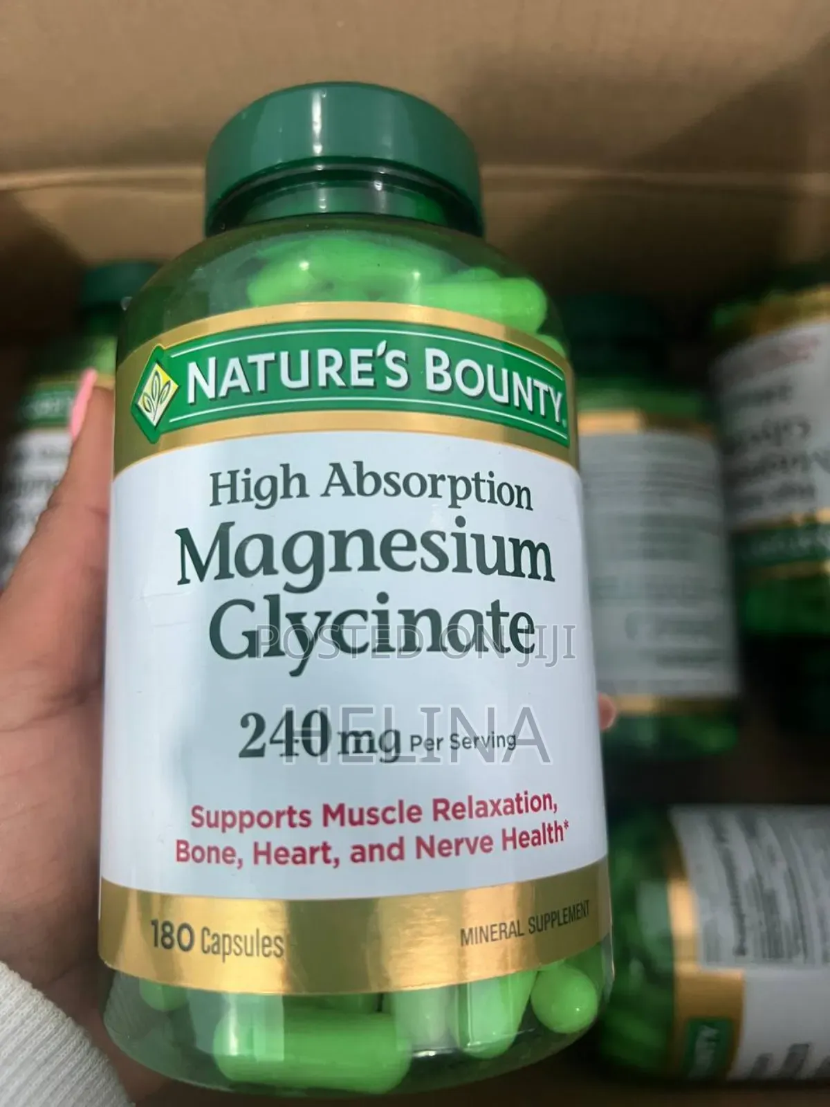 Magnesium Glycinatw 240mg 180 Capsules Mineral Supplement