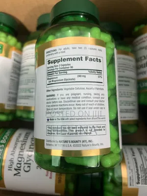 Magnesium Glycinatw 240mg 180 Capsules Mineral Supplement