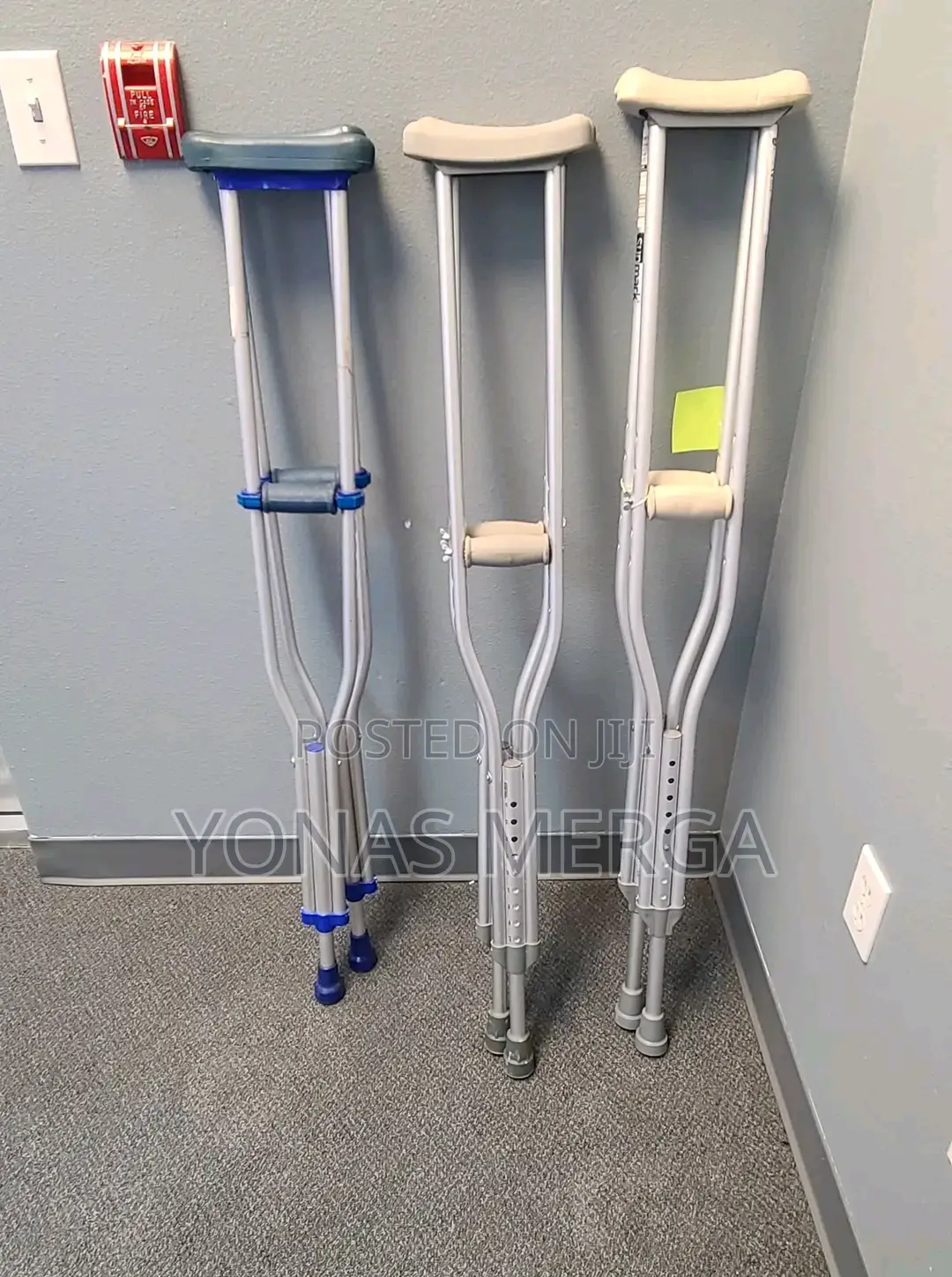 2 PCS Ultralightررunderarm Crutches屮出axillary Crutches召耳ክራንች