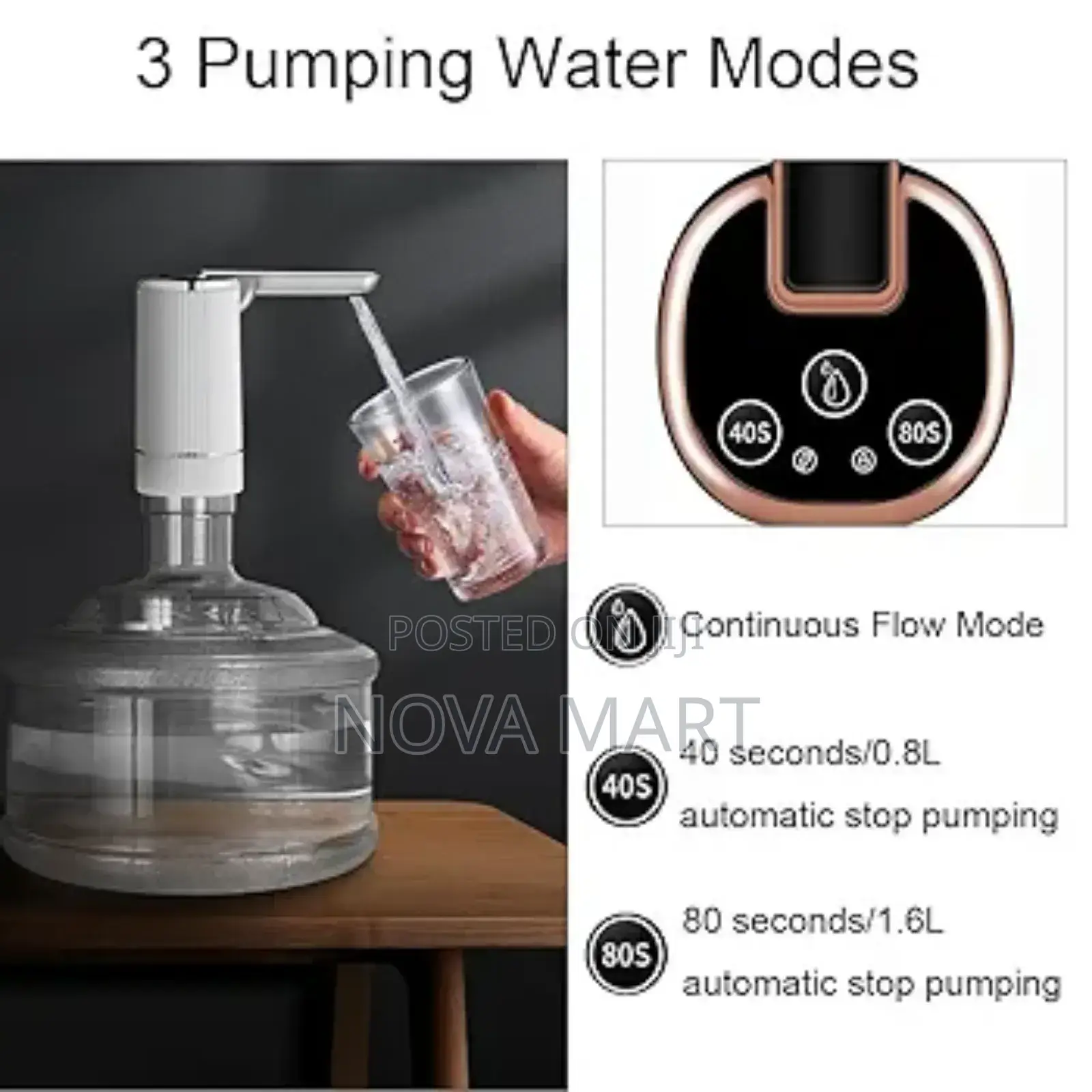 Water Bottle Dispenser, Foldable Electric Water Bottle Pump