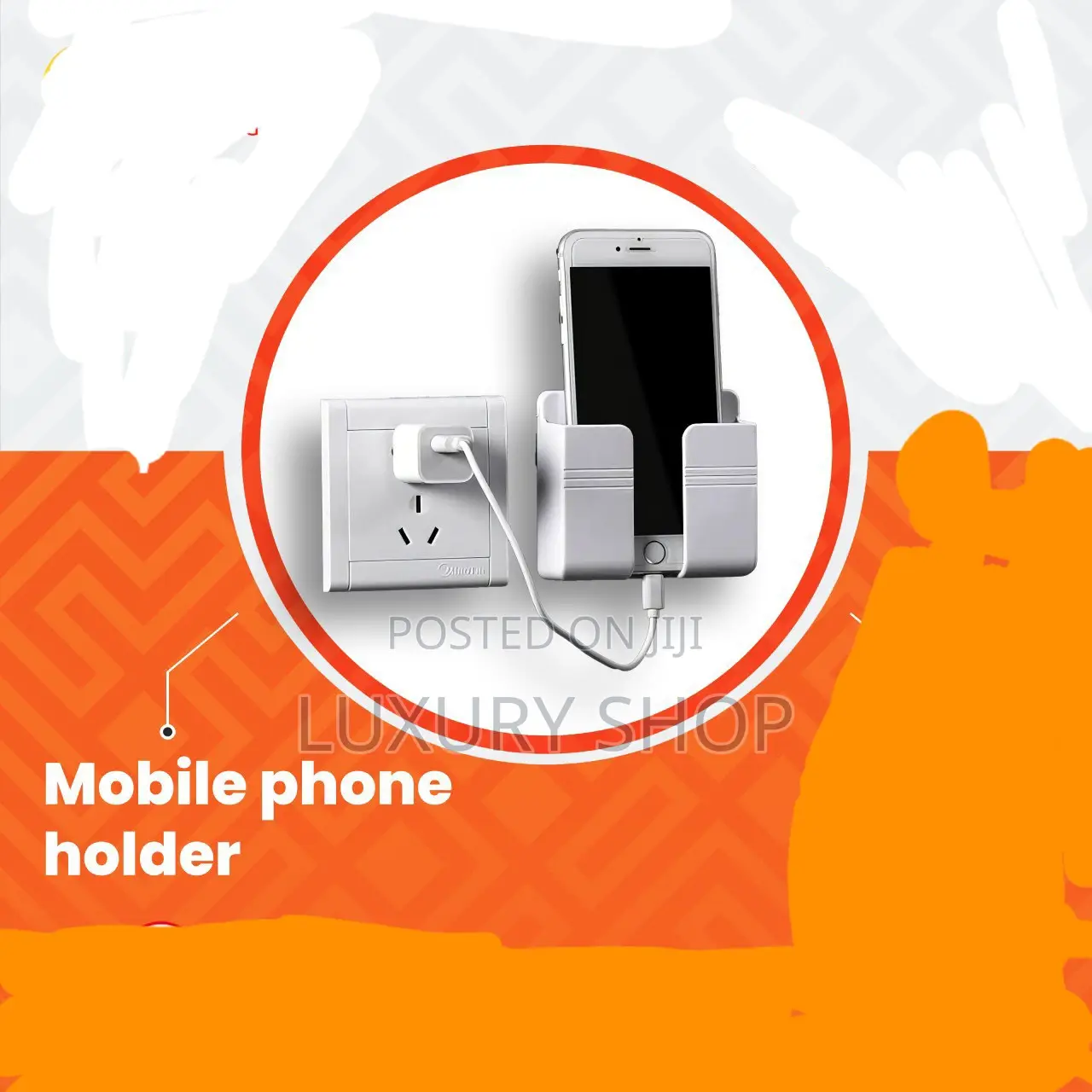 Wall Mounted Phone Holder Charging Stand