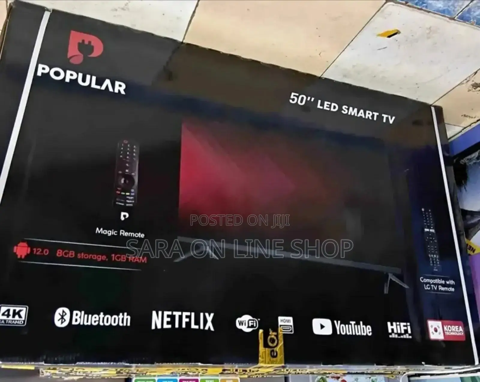 Popular 50" New Model 2025 Double Galss Tv