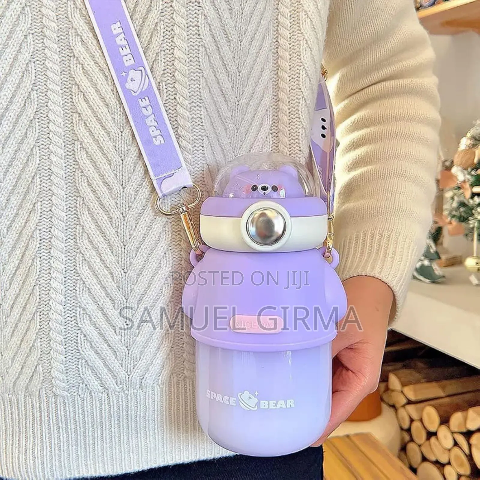 Space Bear Design Water Bottle High Quality