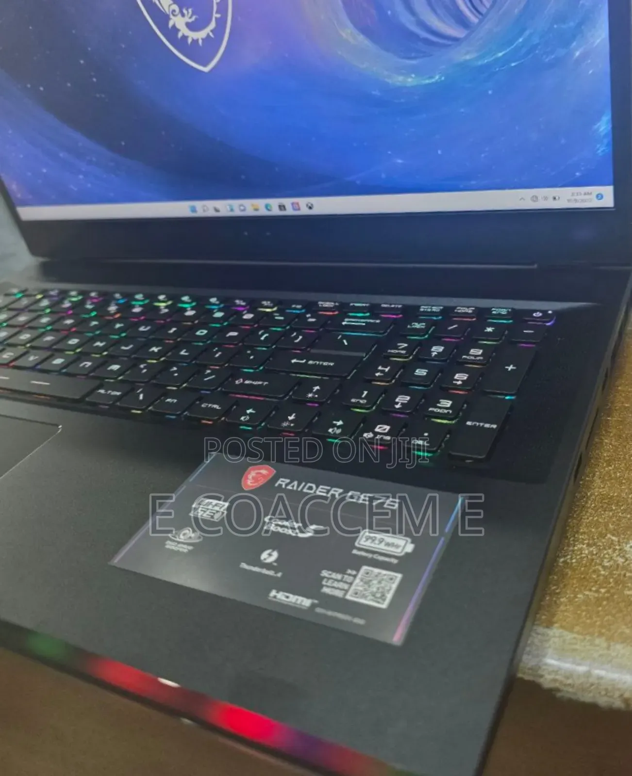 New Laptop MSI 16GB Intel Core I9 SSD 1T