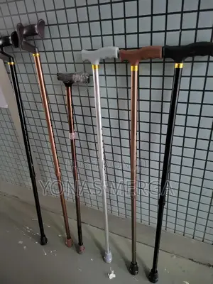 Photo - Medical 10370blk-6 Folding Walking Stick With Gel Grip Black