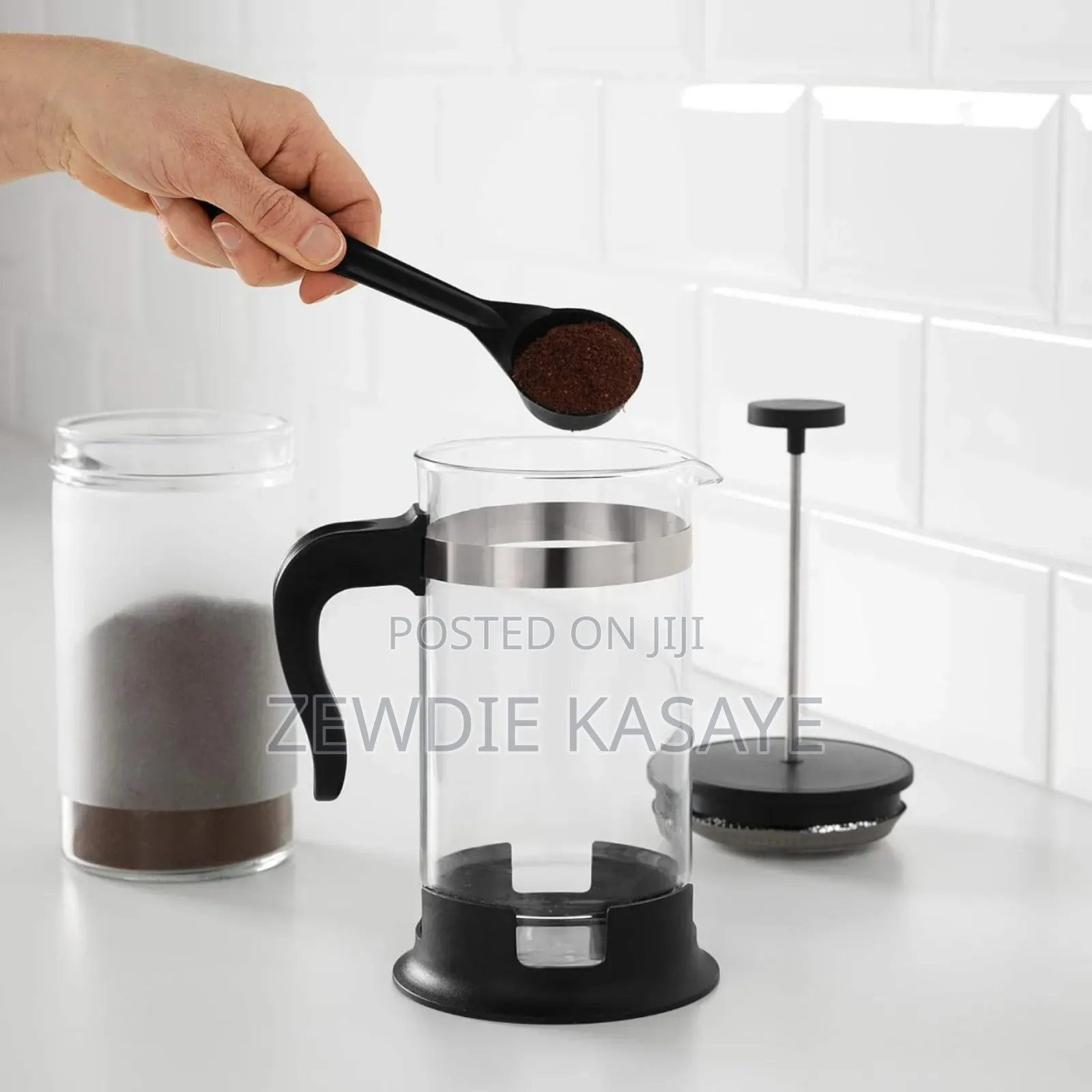 Ikea French Press , Glass, Stainless Steel 1liter