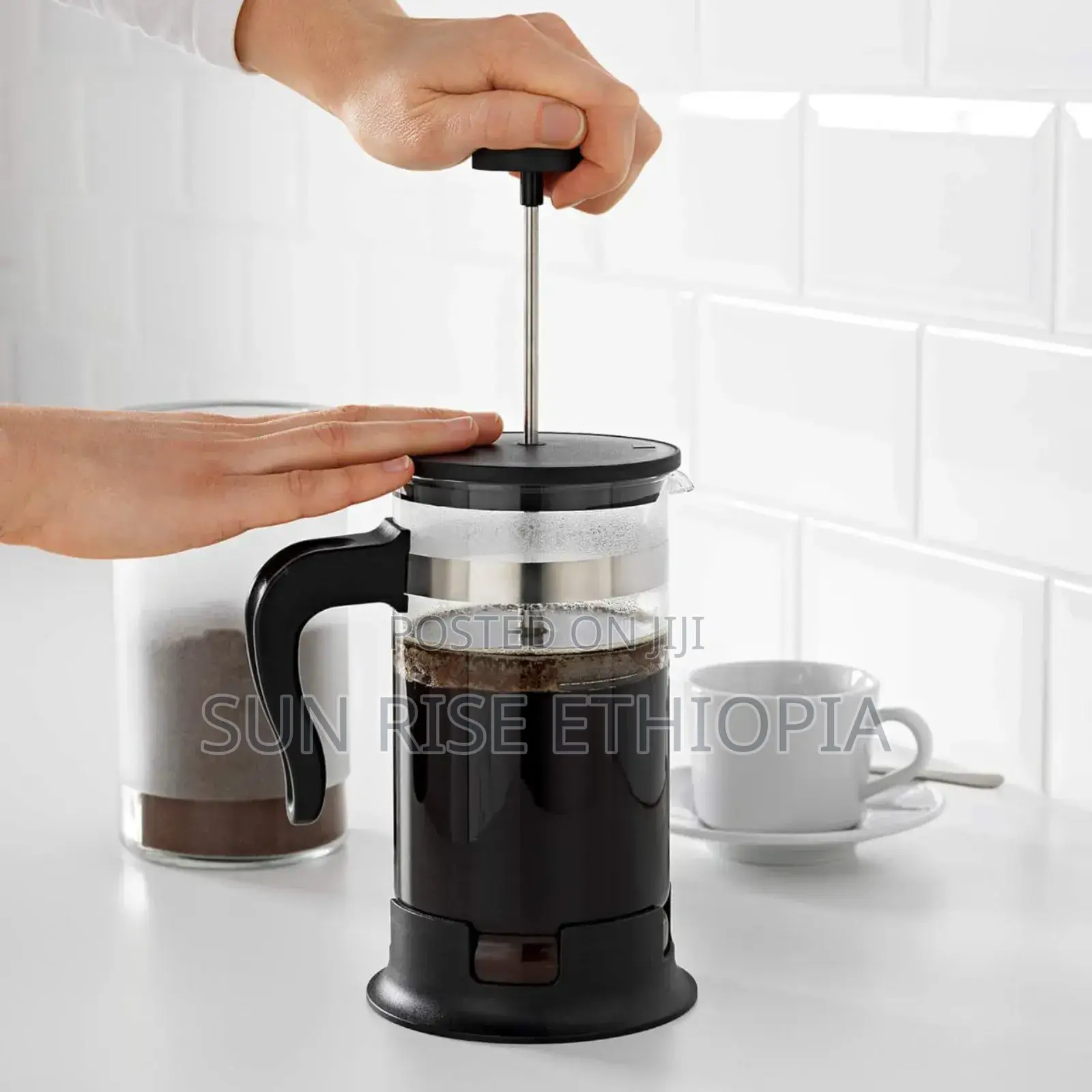 Ikea French Press , Glass, Stainless Steel 1liter