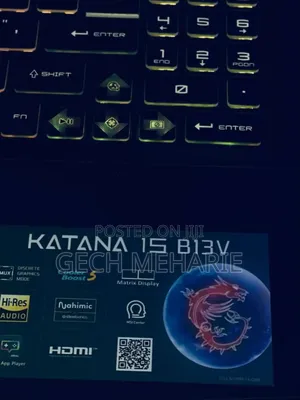 New Laptop MSI Katana GF66 16GB Intel Core I7 SSD 1T
