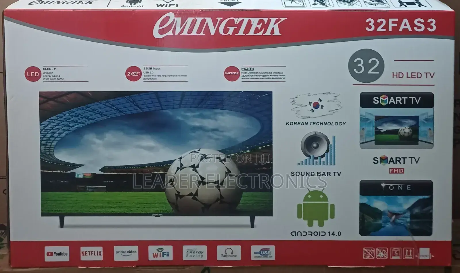 Emingtek Tv 32" Smart Android Tv Frameless Design