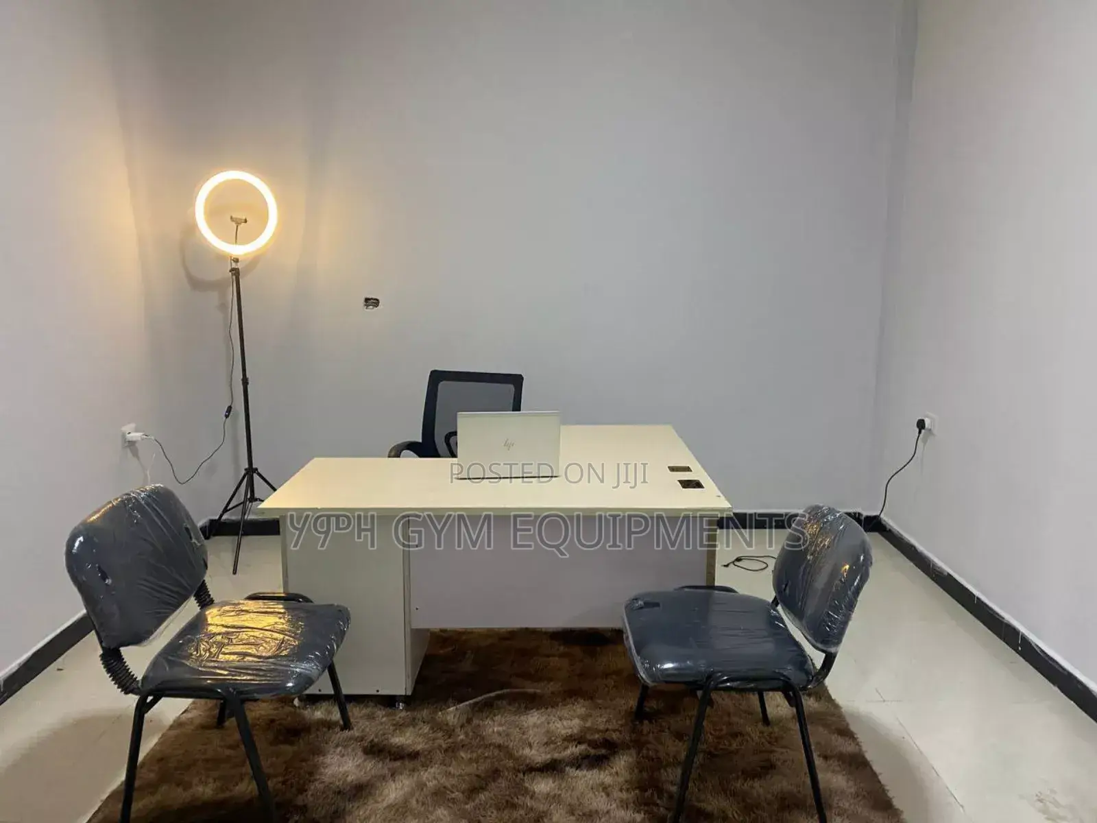 Full Set L Shaped Secretary Table With Guest Chair