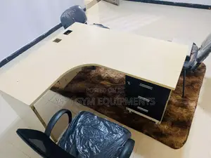 Full Set L Shaped Secretary Table With Guest Chair