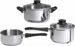 Photo - Ikea Annons Cookware Set, Glass/Stainless Steel