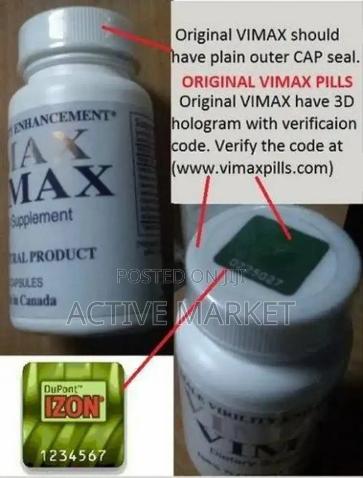 Vimax 30 Capsules ኦርጂናል Made in Canada