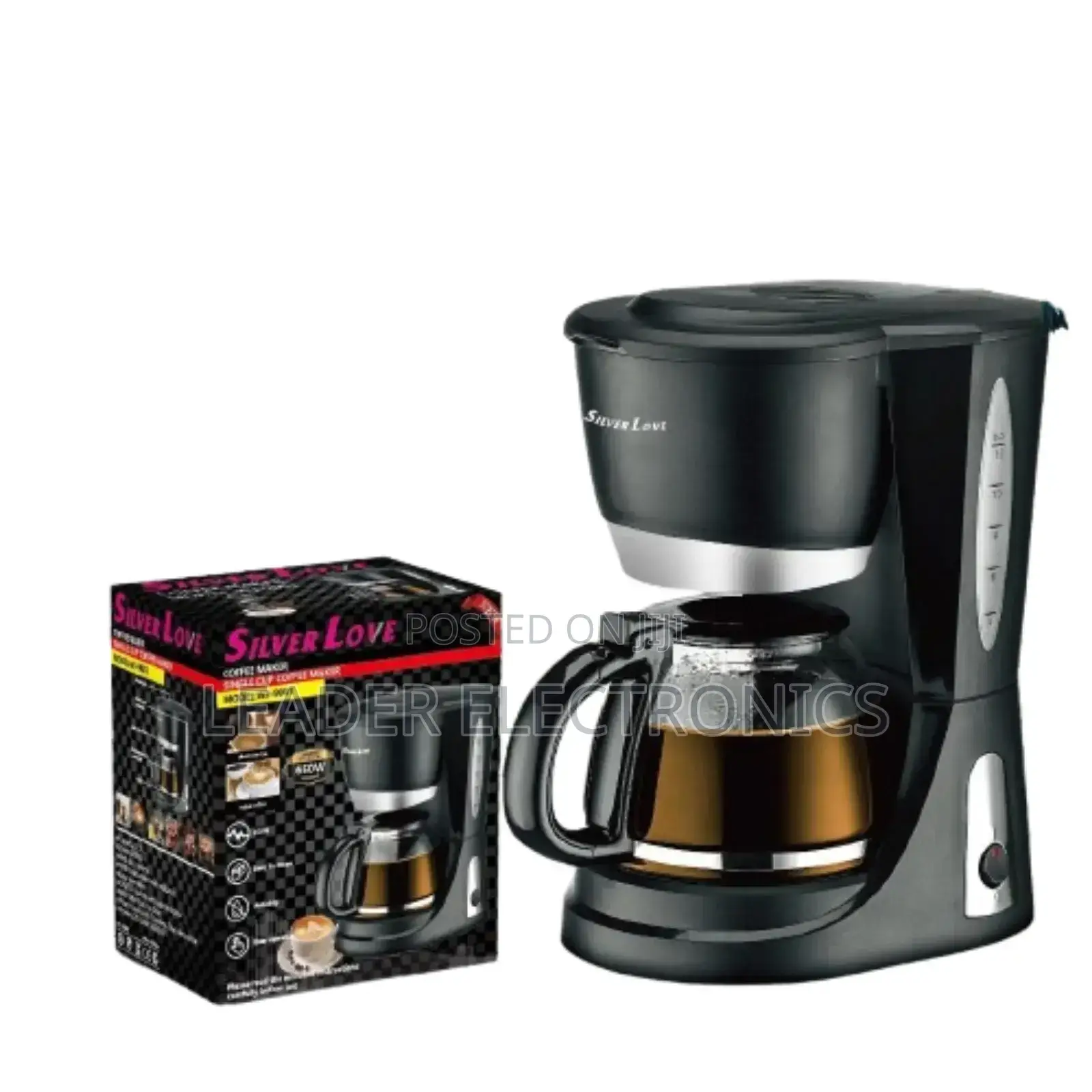 Silver Love Coffee Maker
