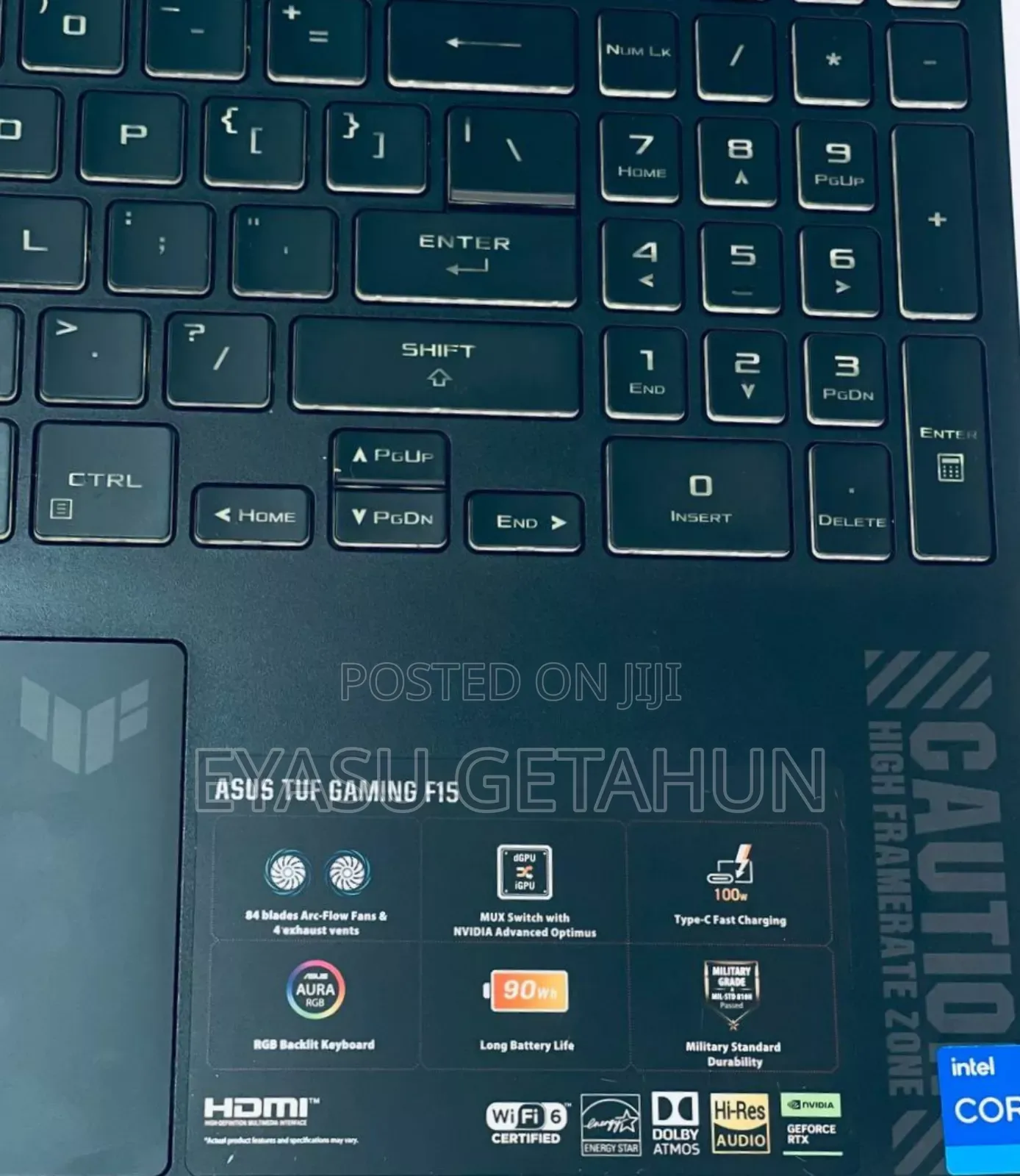 New Laptop Asus TUF Dash F15 16GB Intel Core I7 SSD 512GB