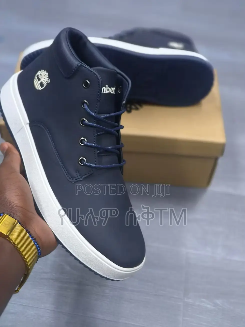 Original Timberland Chukka ‘Blue Black’ Men’S Leather Shoes