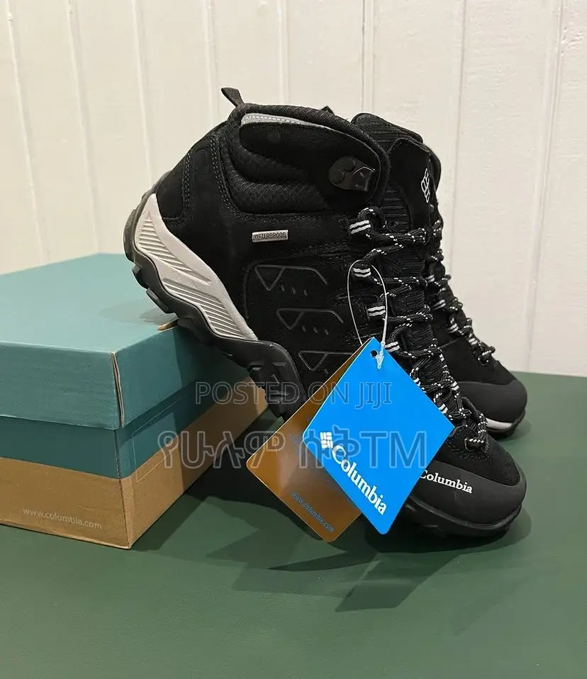 Original Columbia Waterproof Black/White Men’S Hiking Shoes