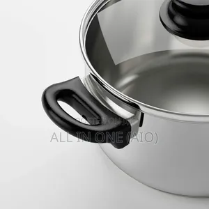 Ikea Annons Cookware Set, Glass/Stainless Steel