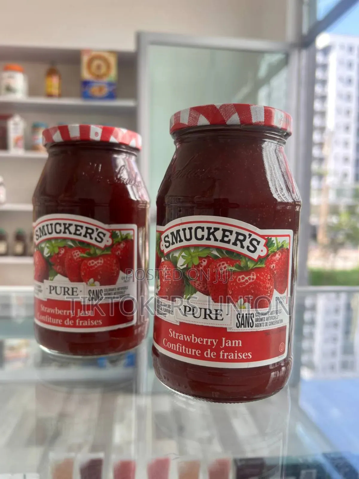 Smucker's Pure Strawberry Jam.