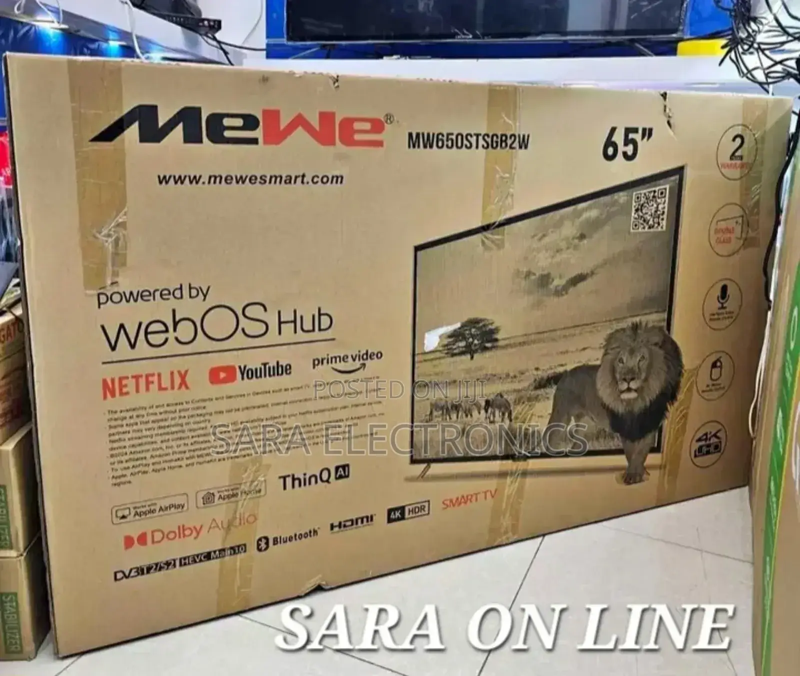 Mewe 65" Webos Hub New 2025 Smart Tv
