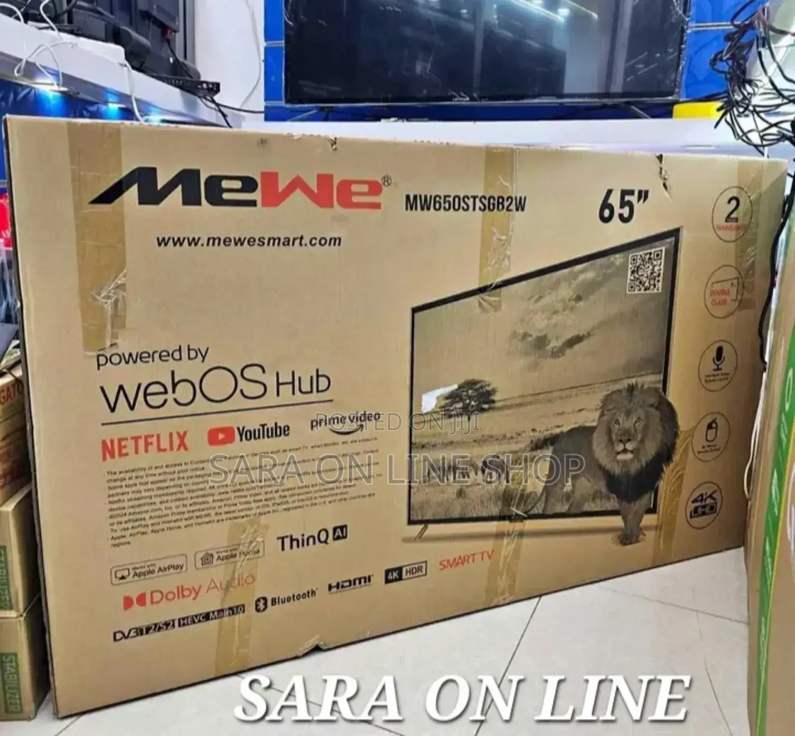 Mewe 65" Webos Hub New 2025 Smart Tv
