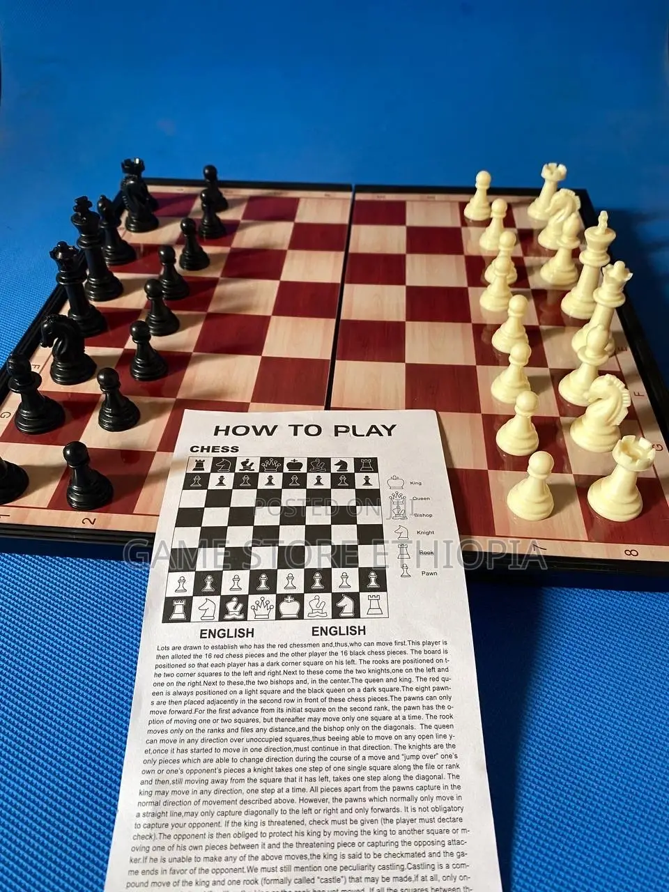 3in1 Magnetic Chess+ Checkers + Backgammon 3በ1